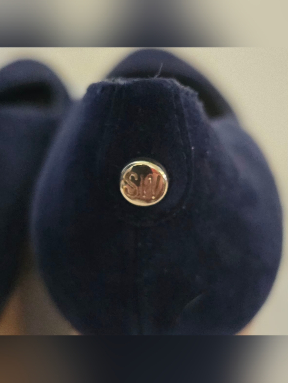 *NEW Stuart Weitzman Navy Suede Cork Wedge Pumps 8 1/2 - Picture 10 of 15